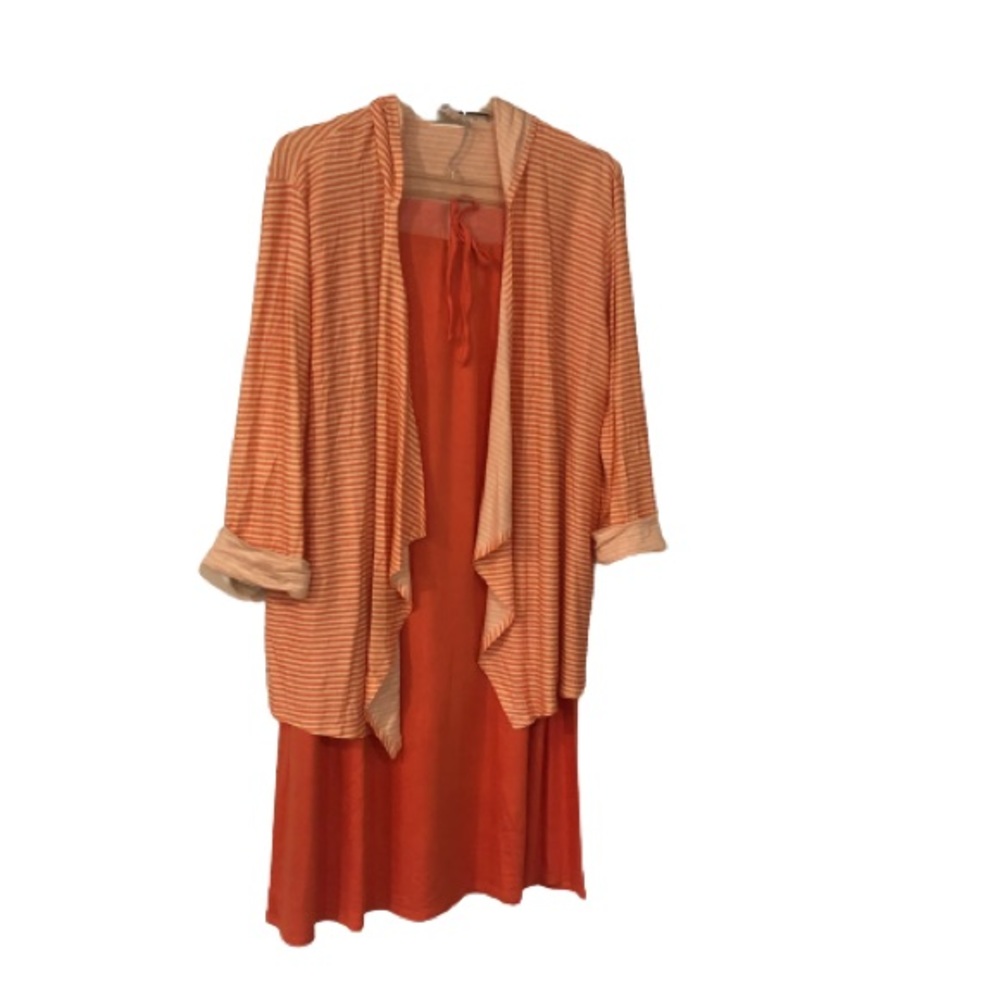 OSO Casual Coral Skirt Set Plus Size 2X
